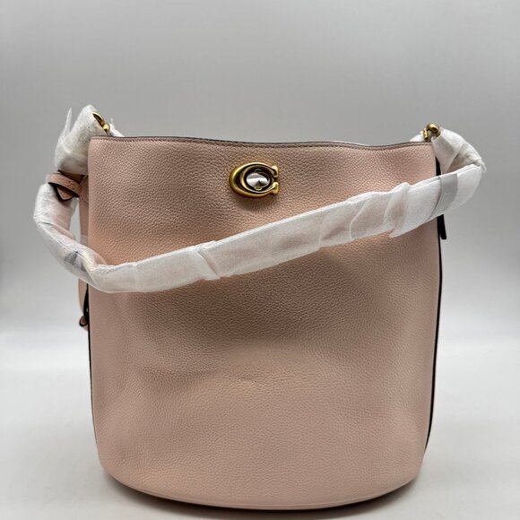COACH Willow soft bucket shoulder crossbody + Dust bag - BLUSH/PINK - Picture 4 of 12